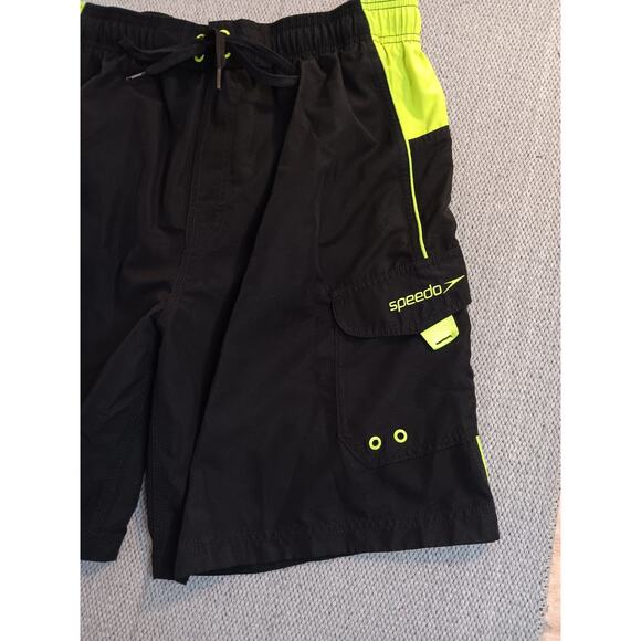 Speedo Swim Board Shorts XL Black/Lime Beach Pool Summer Neon - Picture 3 of 13